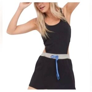 NWT Offline by Aerie Ribbed Cutout Tennis Dress Black Athletic Skort S/P